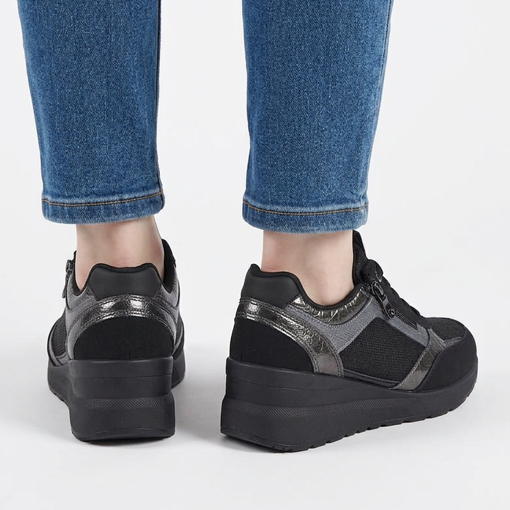 Aurelia - Sneakers comfort donna con zip