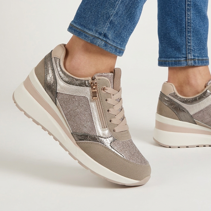 Aurelia - Sneakers comfort donna con zip