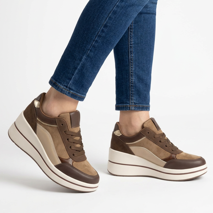 Azzurra - Sneakers comoda donna con zeppa