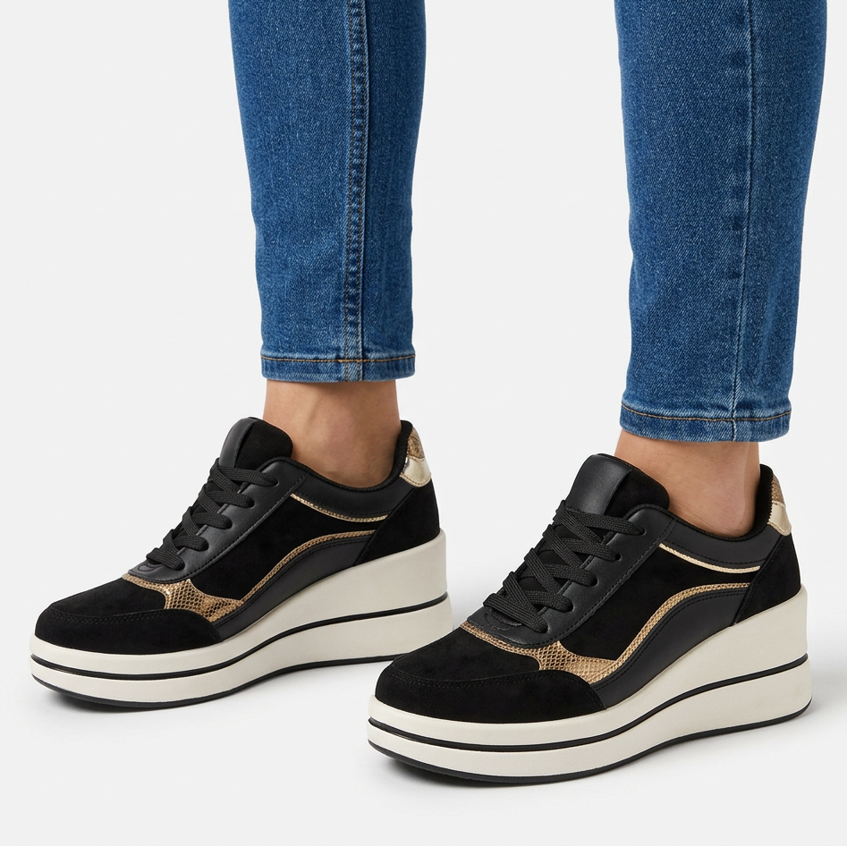 Azzurra - Sneakers comoda donna con zeppa