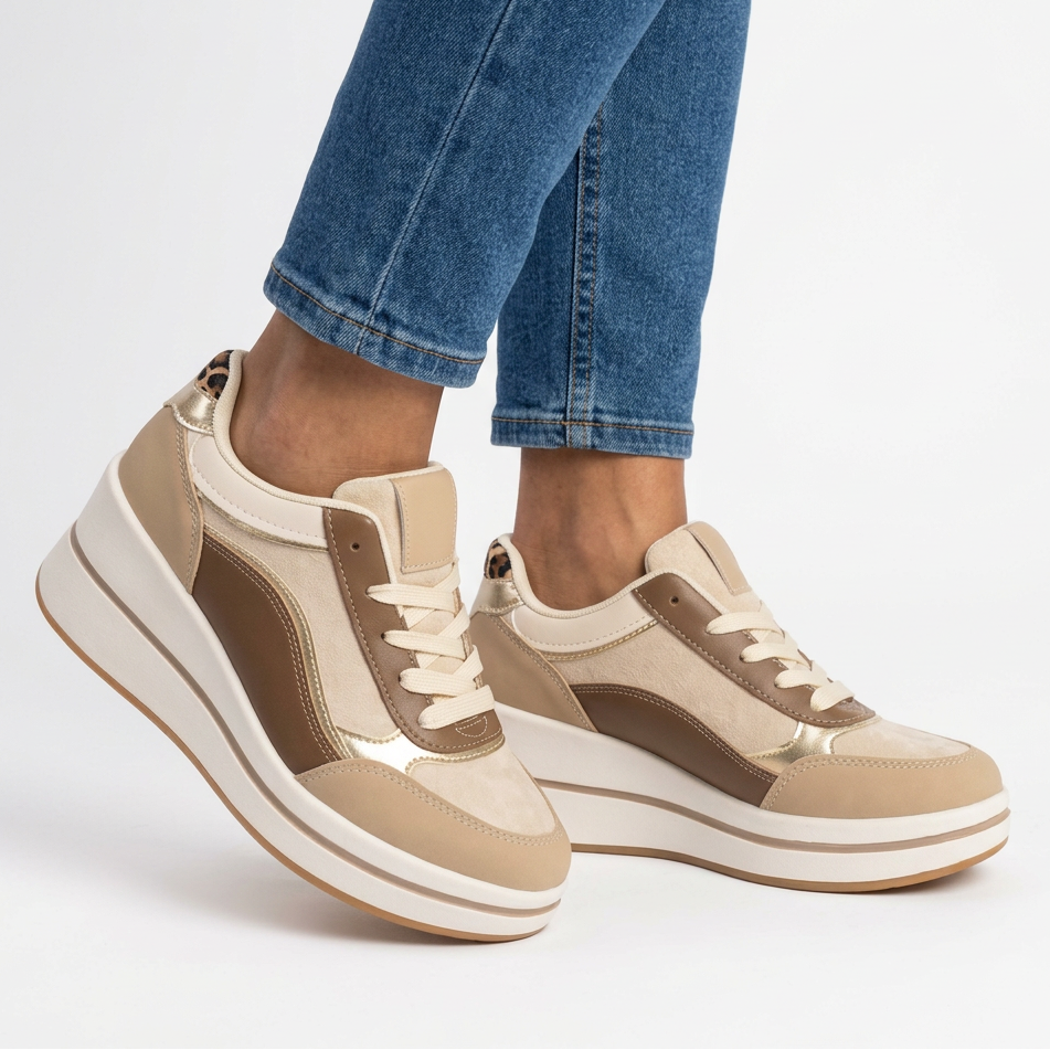 Azzurra - Sneakers comoda donna con zeppa