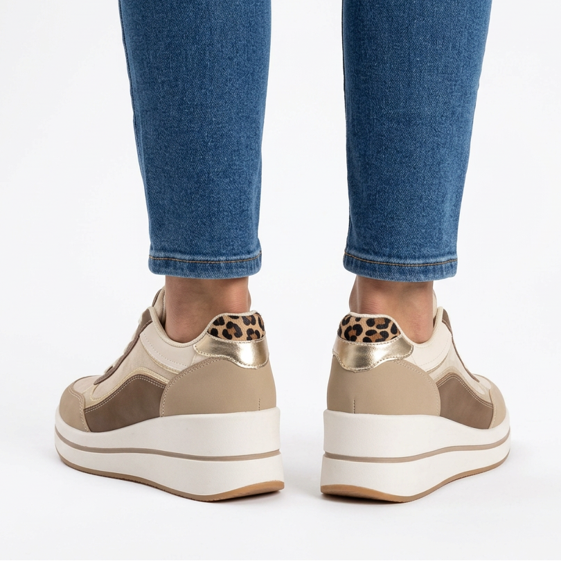 Azzurra - Sneakers comoda donna con zeppa