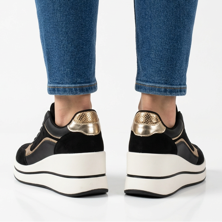 Azzurra - Sneakers comoda donna con zeppa