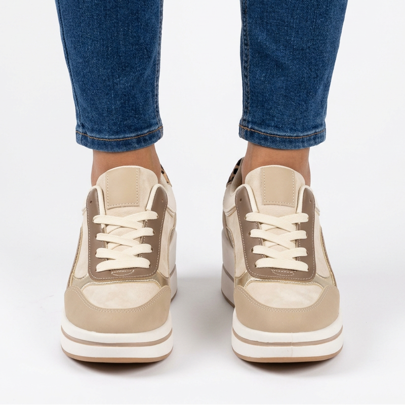 Azzurra - Sneakers comoda donna con zeppa