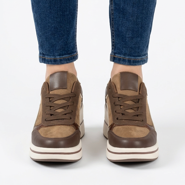 Azzurra - Sneakers comoda donna con zeppa