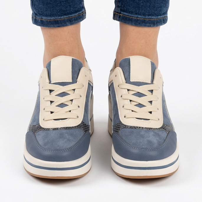 Azzurra - Sneakers comoda donna con zeppa