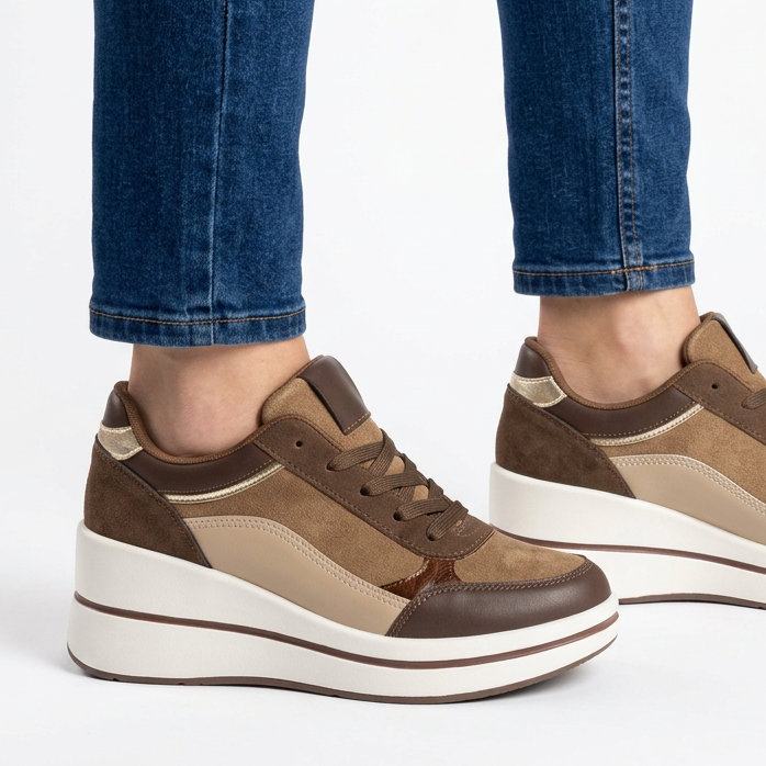 Azzurra - Sneakers comoda donna con zeppa