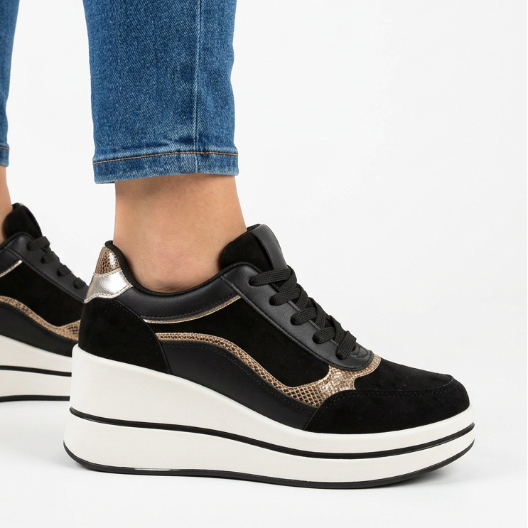 Azzurra - Sneakers comoda donna con zeppa