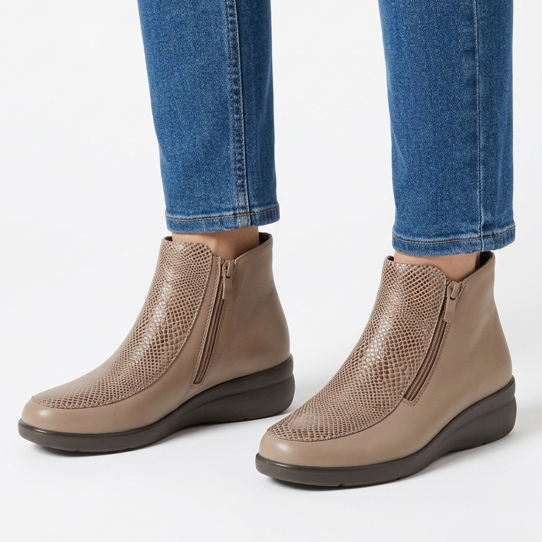 Bettina - Stivaletto comfort donna con doppia zip