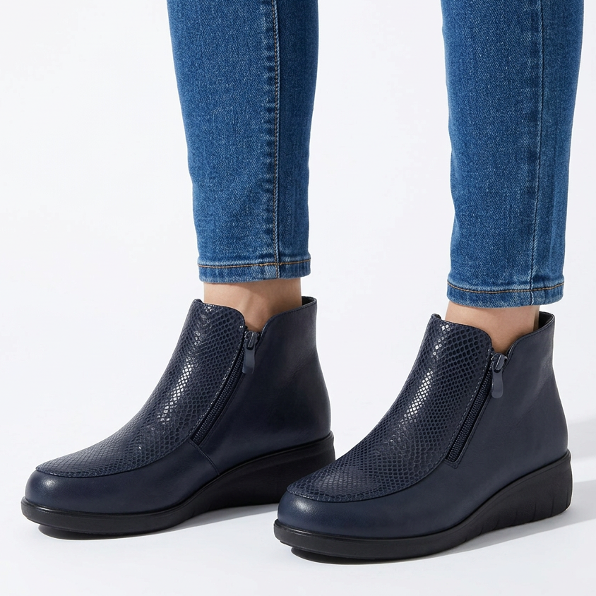 Bettina - Stivaletto comfort donna con doppia zip