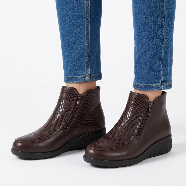 Bettina - Stivaletto comfort donna con doppia zip