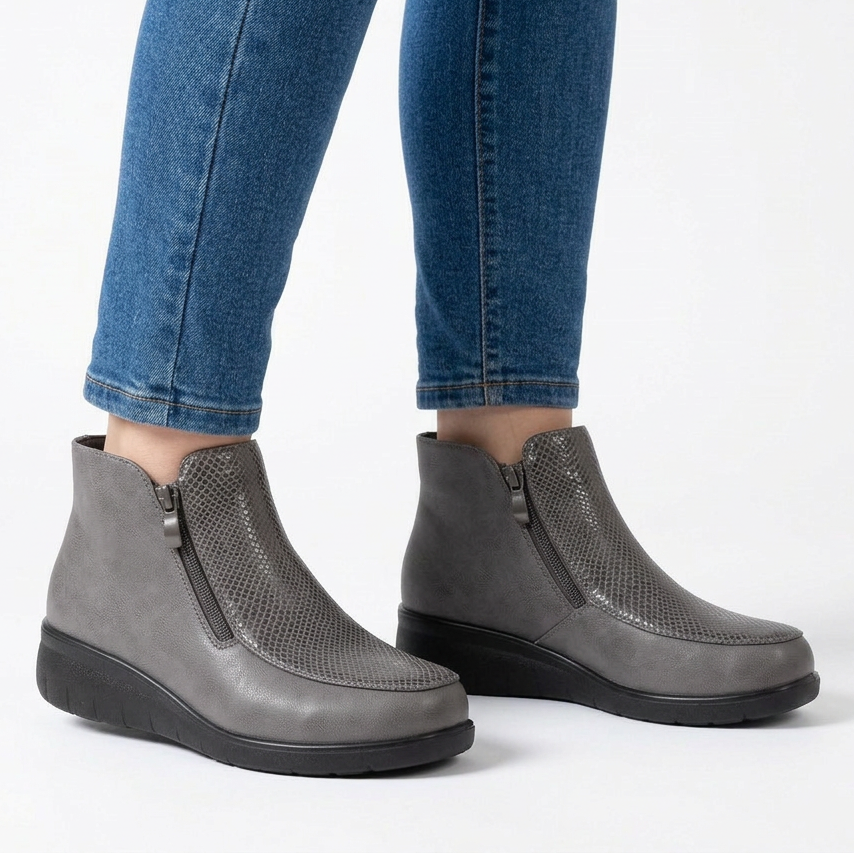 Bettina - Stivaletto comfort donna con doppia zip