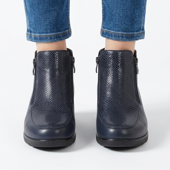 Bettina - Stivaletto comfort donna con doppia zip