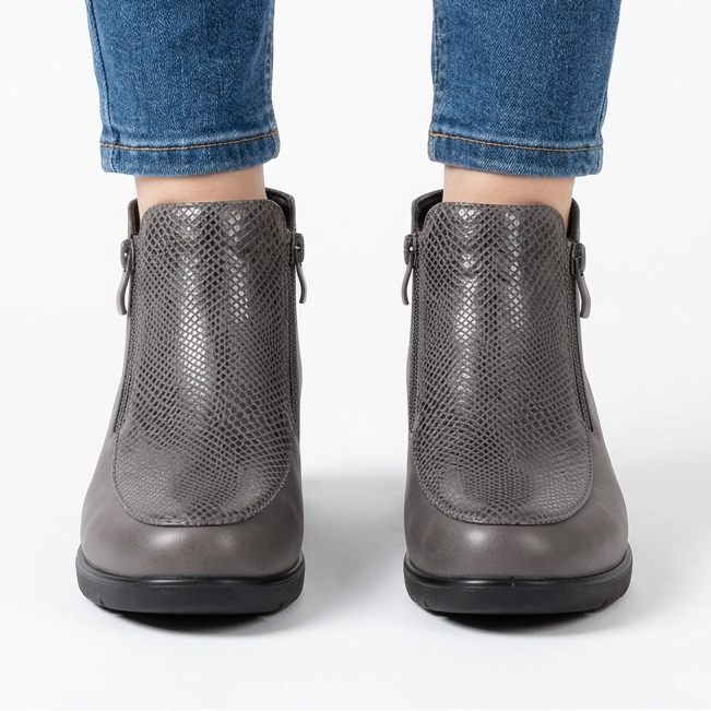 Bettina - Stivaletto comfort donna con doppia zip