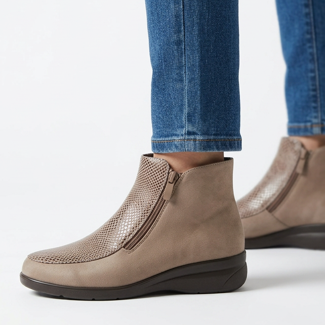 Bettina - Stivaletto comfort donna con doppia zip