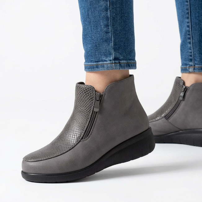 Bettina - Stivaletto comfort donna con doppia zip