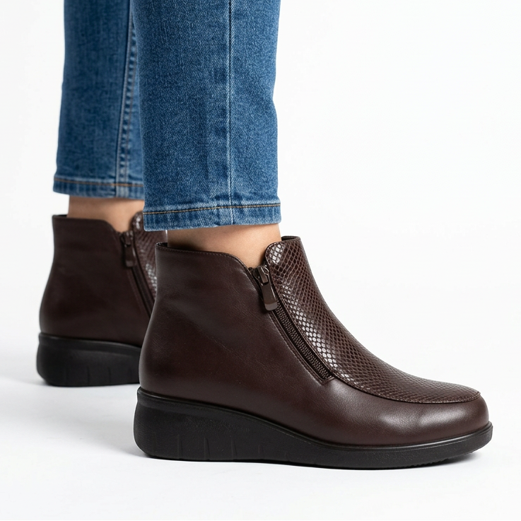 Bettina - Stivaletto comfort donna con doppia zip