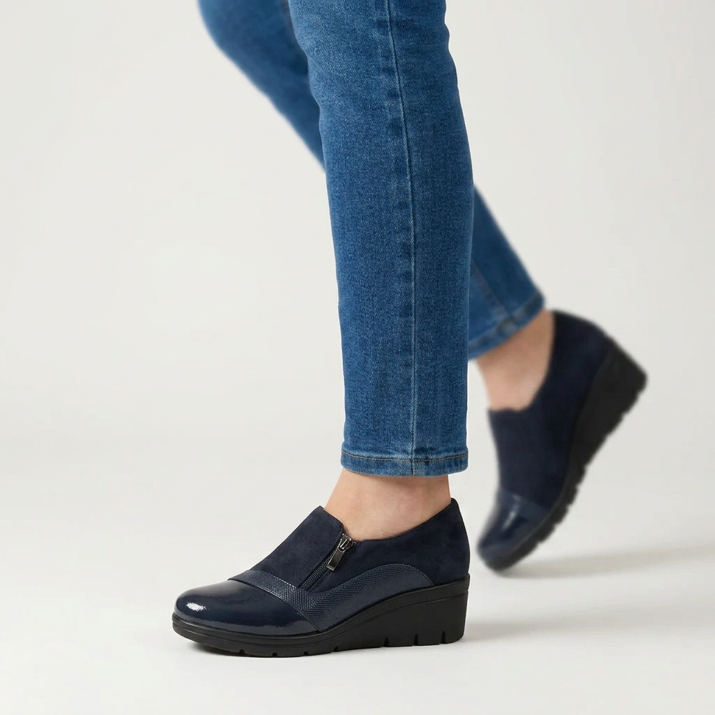 Petra - Mocassino comoda donna con zeppa