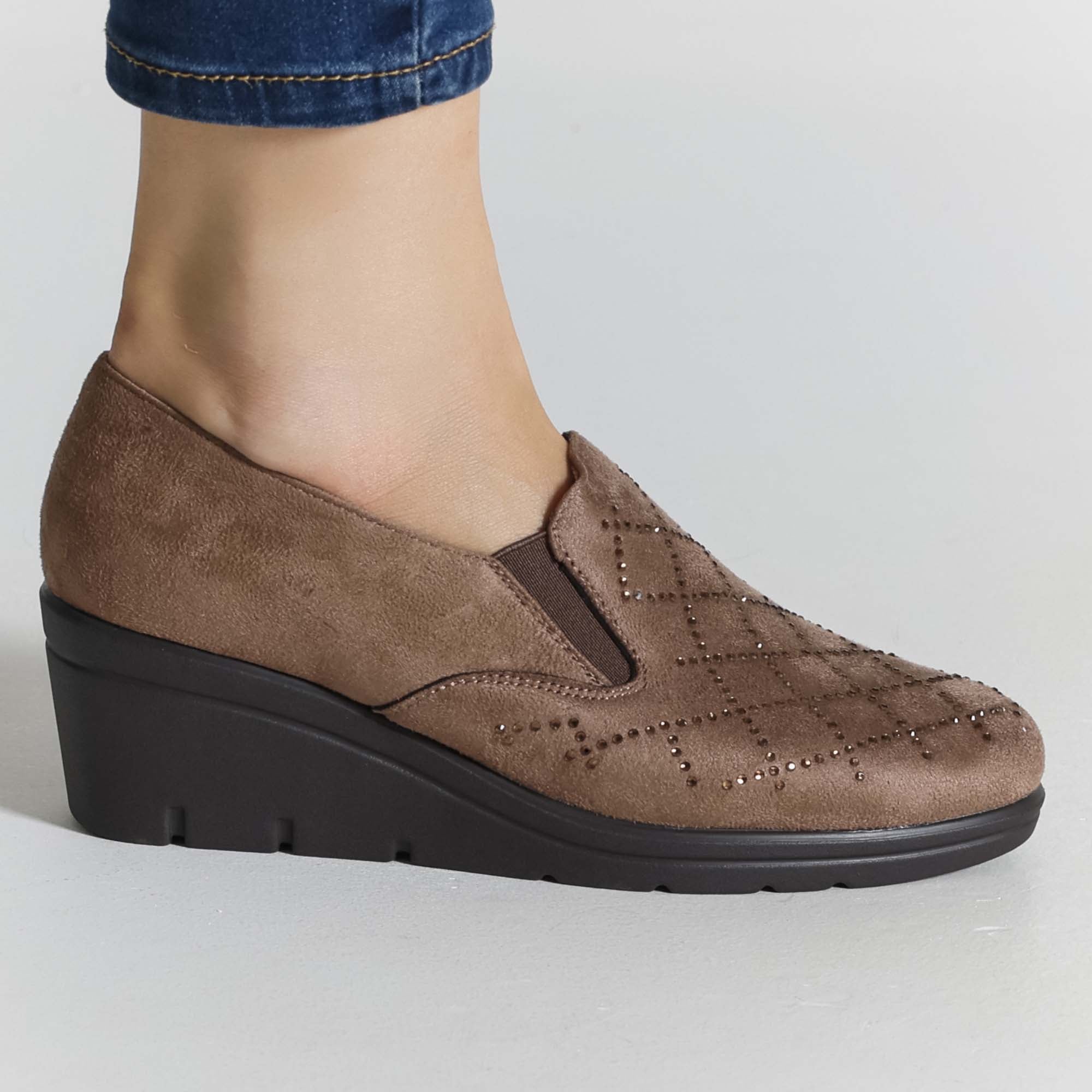 Flora - Mocassino Comodo con zeppa