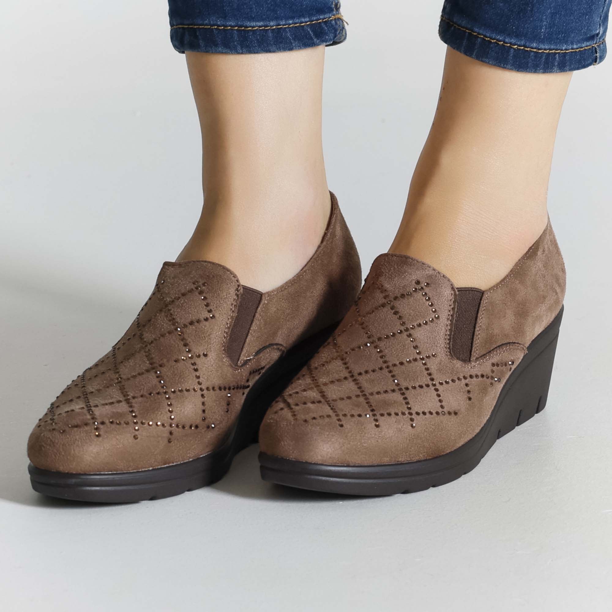 Flora - Mocassino Comodo con zeppa