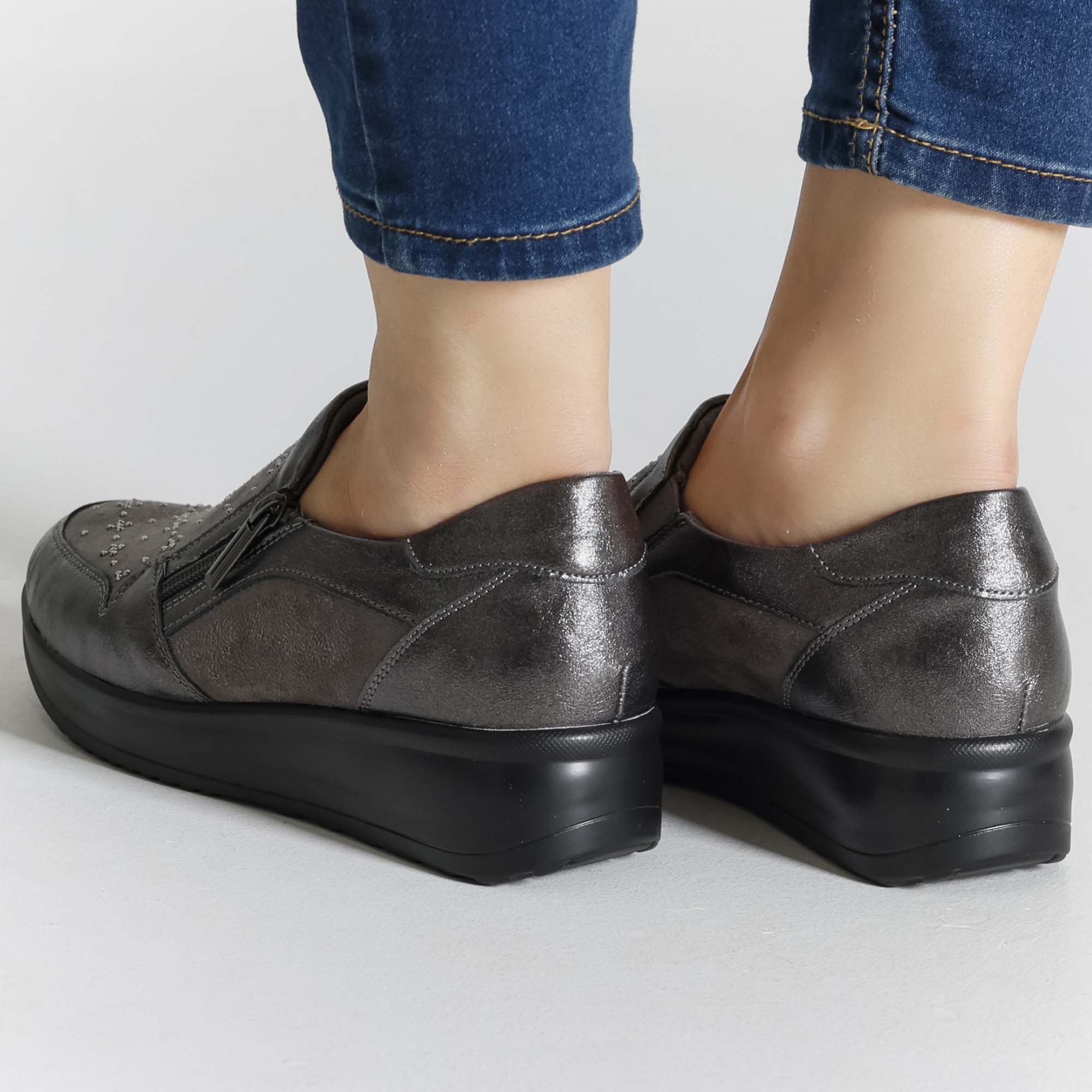 Gaia - Mocassino Comodo con zip