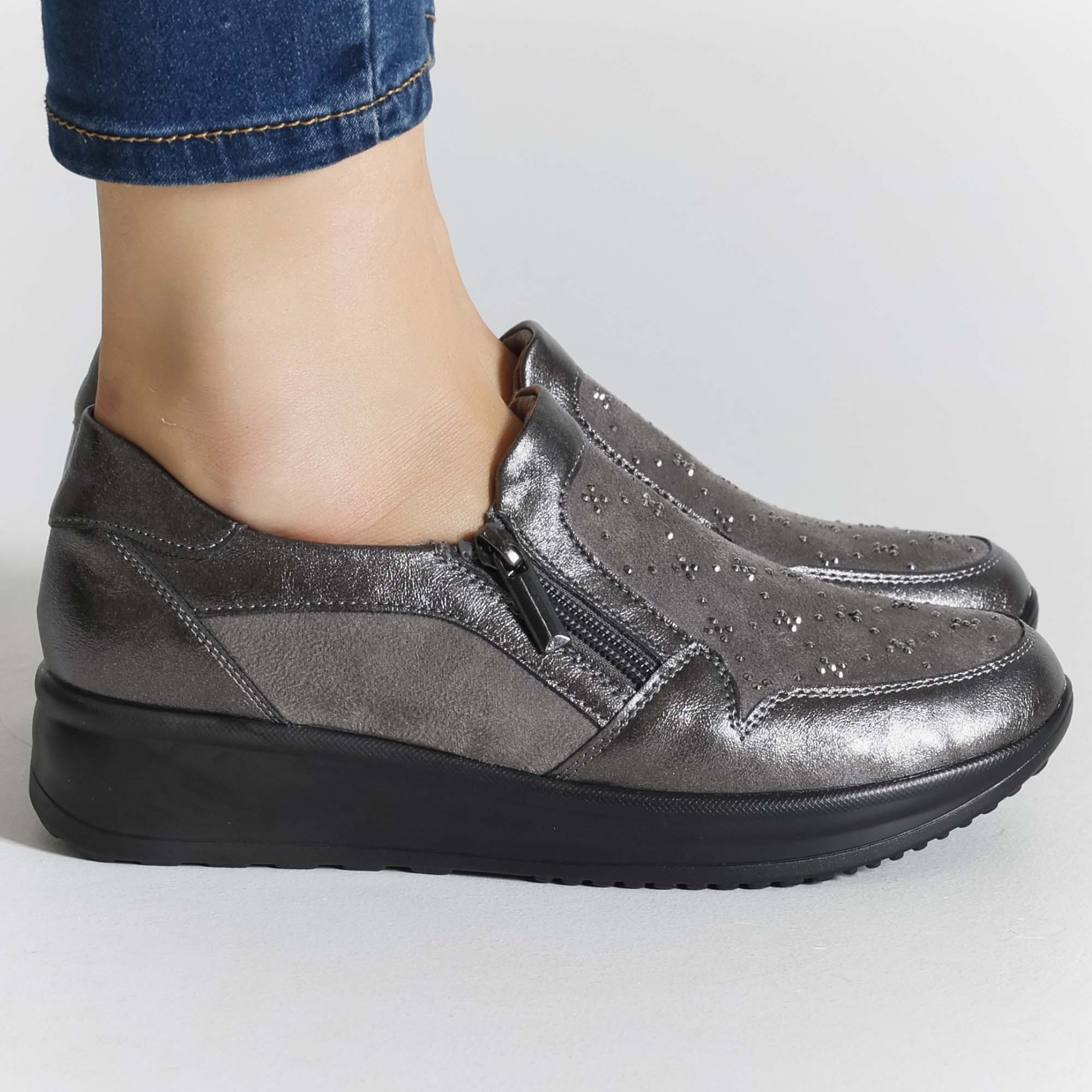 Gaia - Mocassino Comodo con zip
