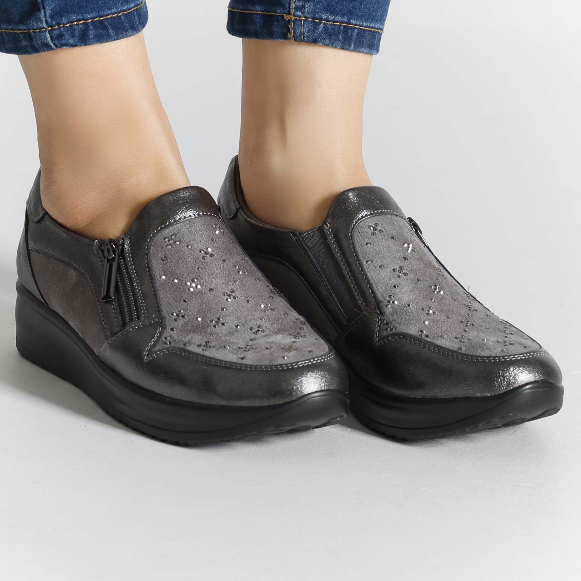 Gaia - Mocassino Comodo con zip