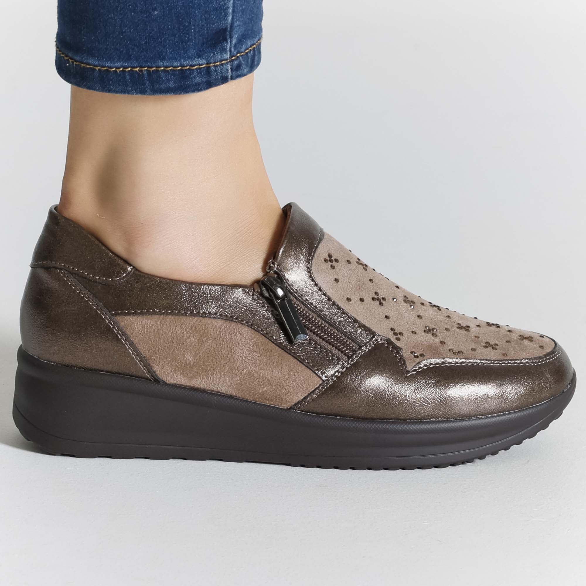 Gaia - Mocassino Comodo con zip