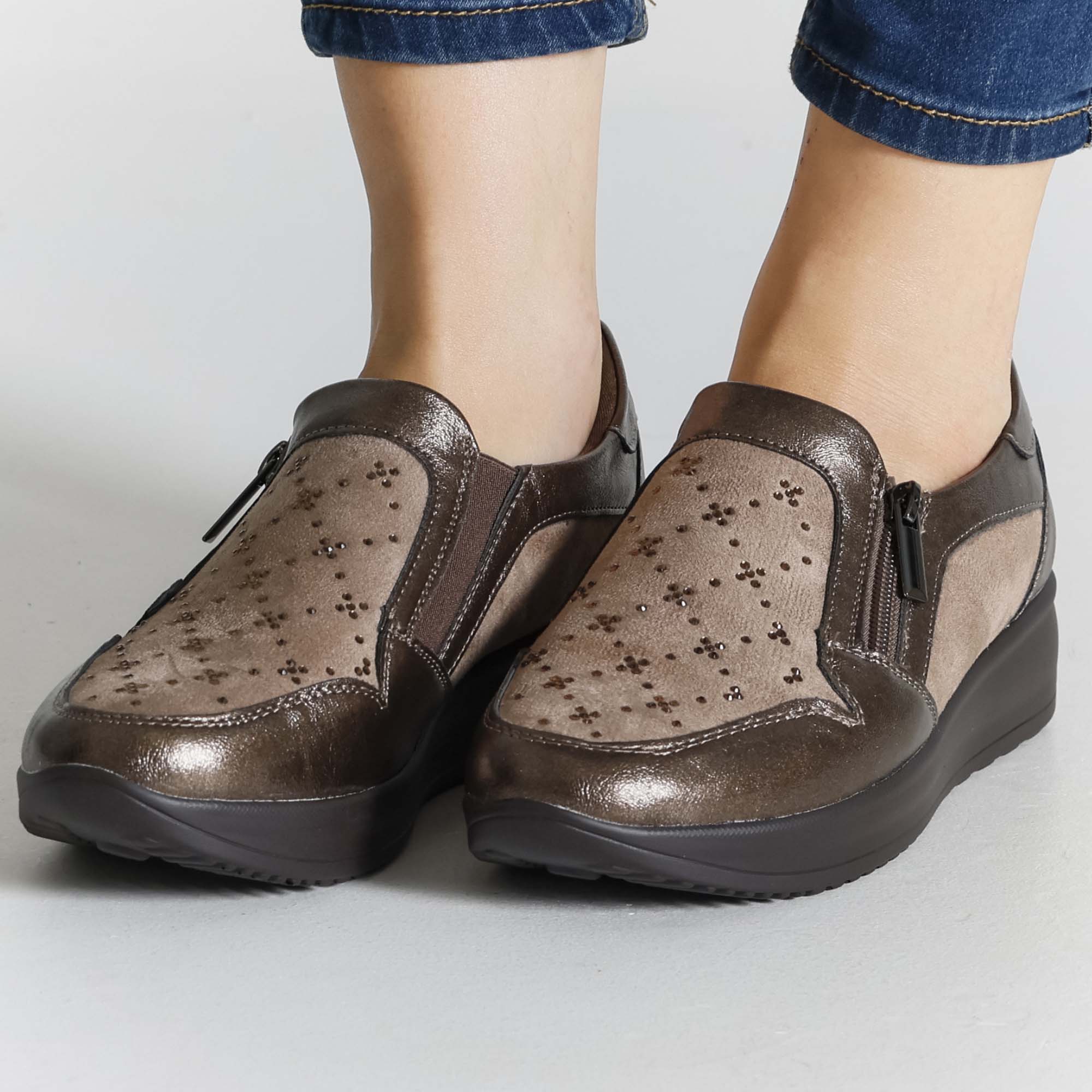Gaia - Mocassino Comodo con zip
