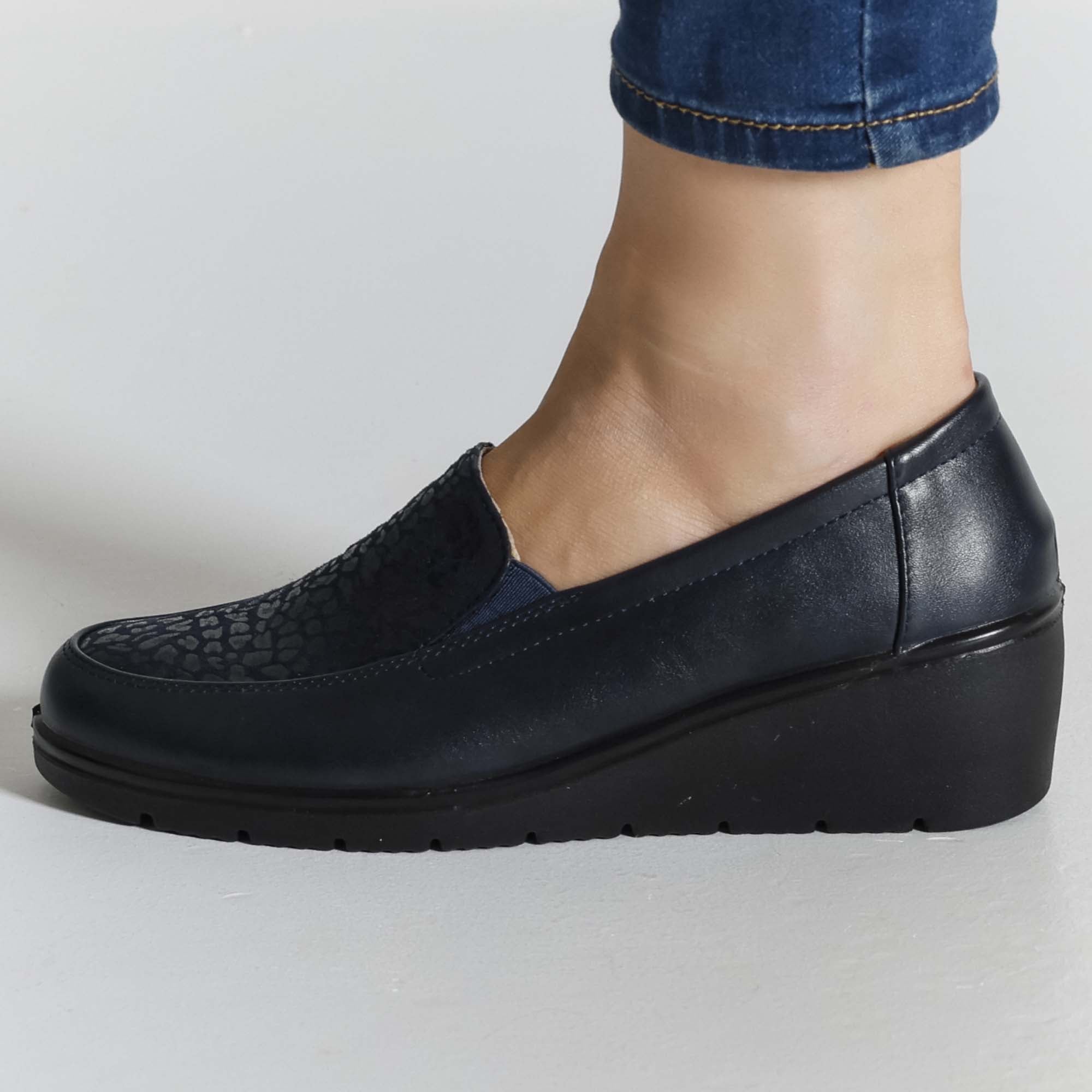 Gemma - Mocassino Fashion con zeppa