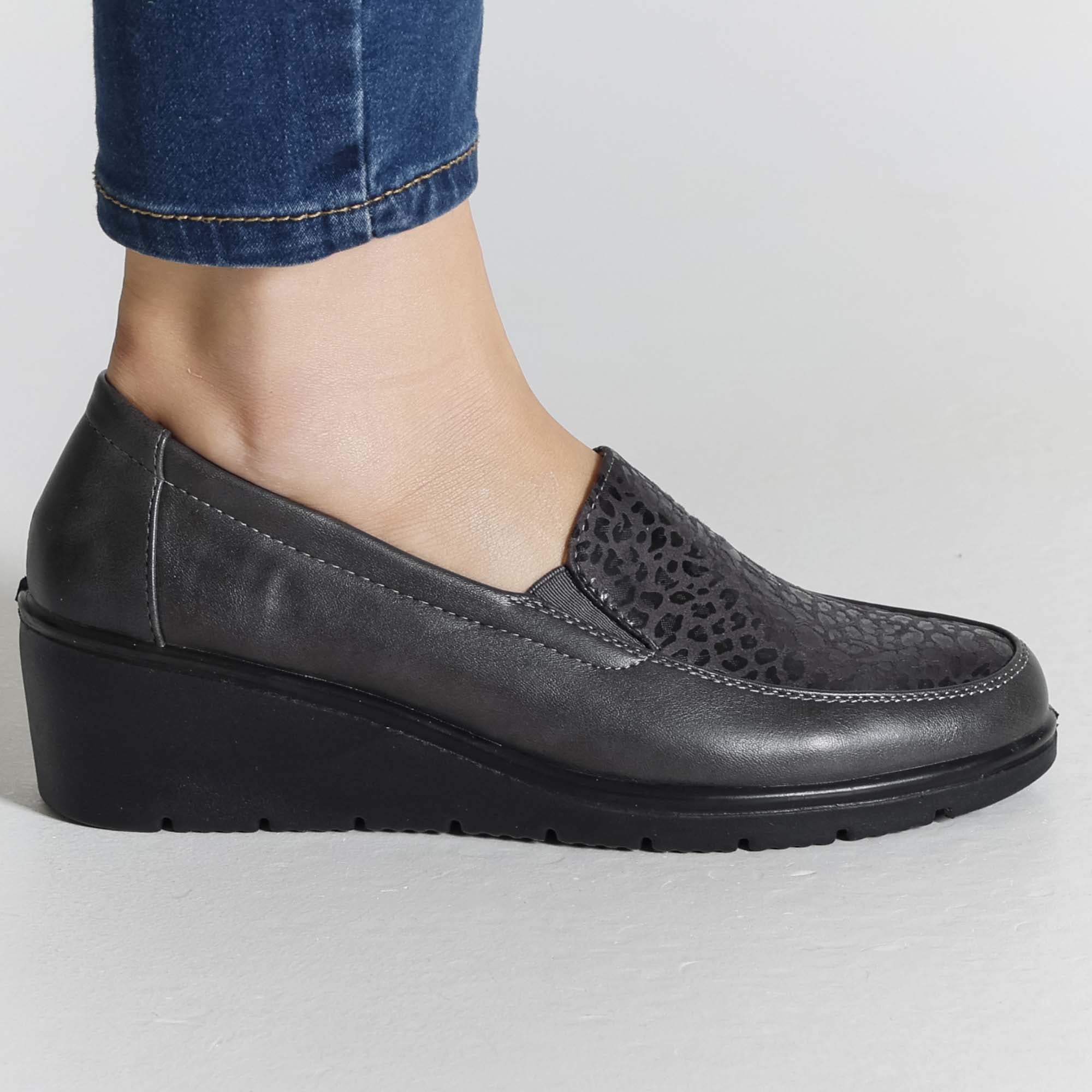 Gemma - Mocassino Fashion con zeppa