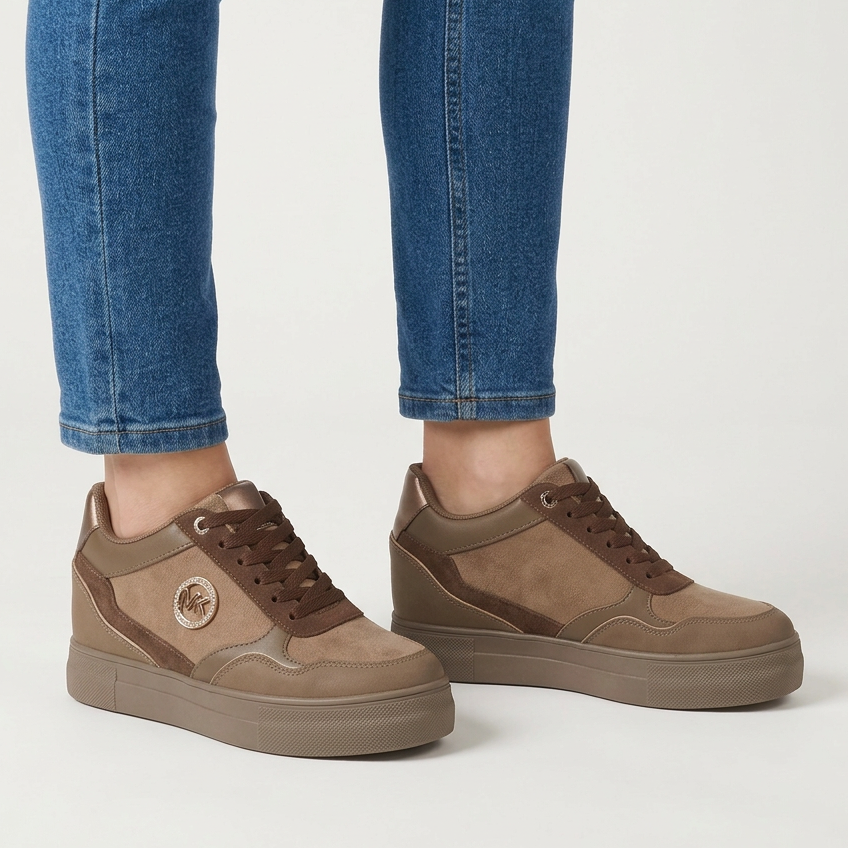 Jolie - Sneakers comoda donna con zeppa