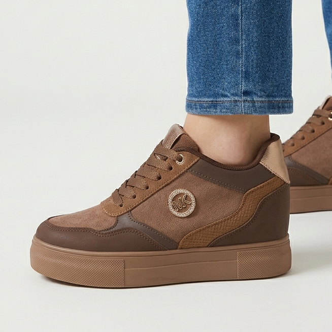 Jolie - Sneakers comoda donna con zeppa