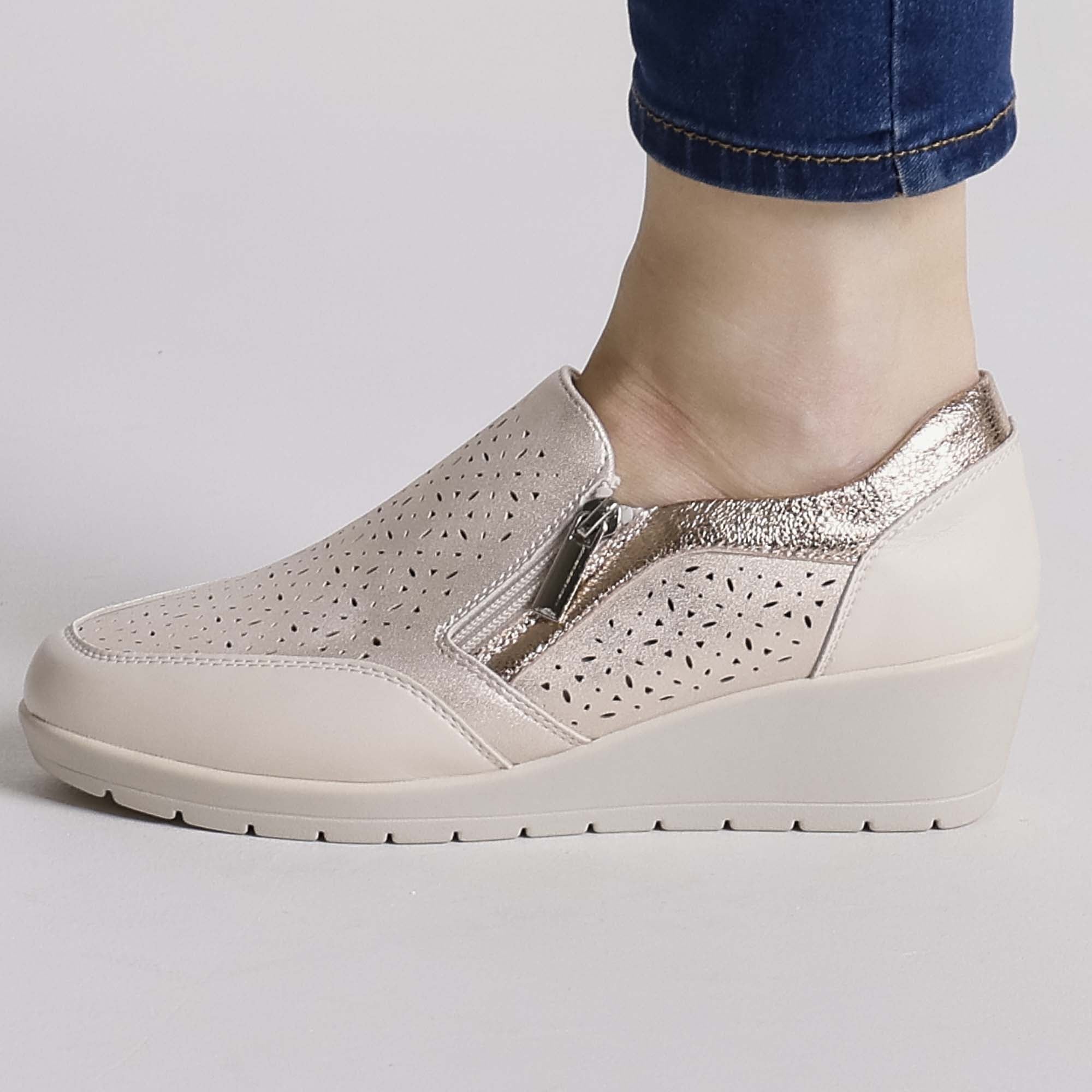 Lea - Scarpa comoda con zeppa