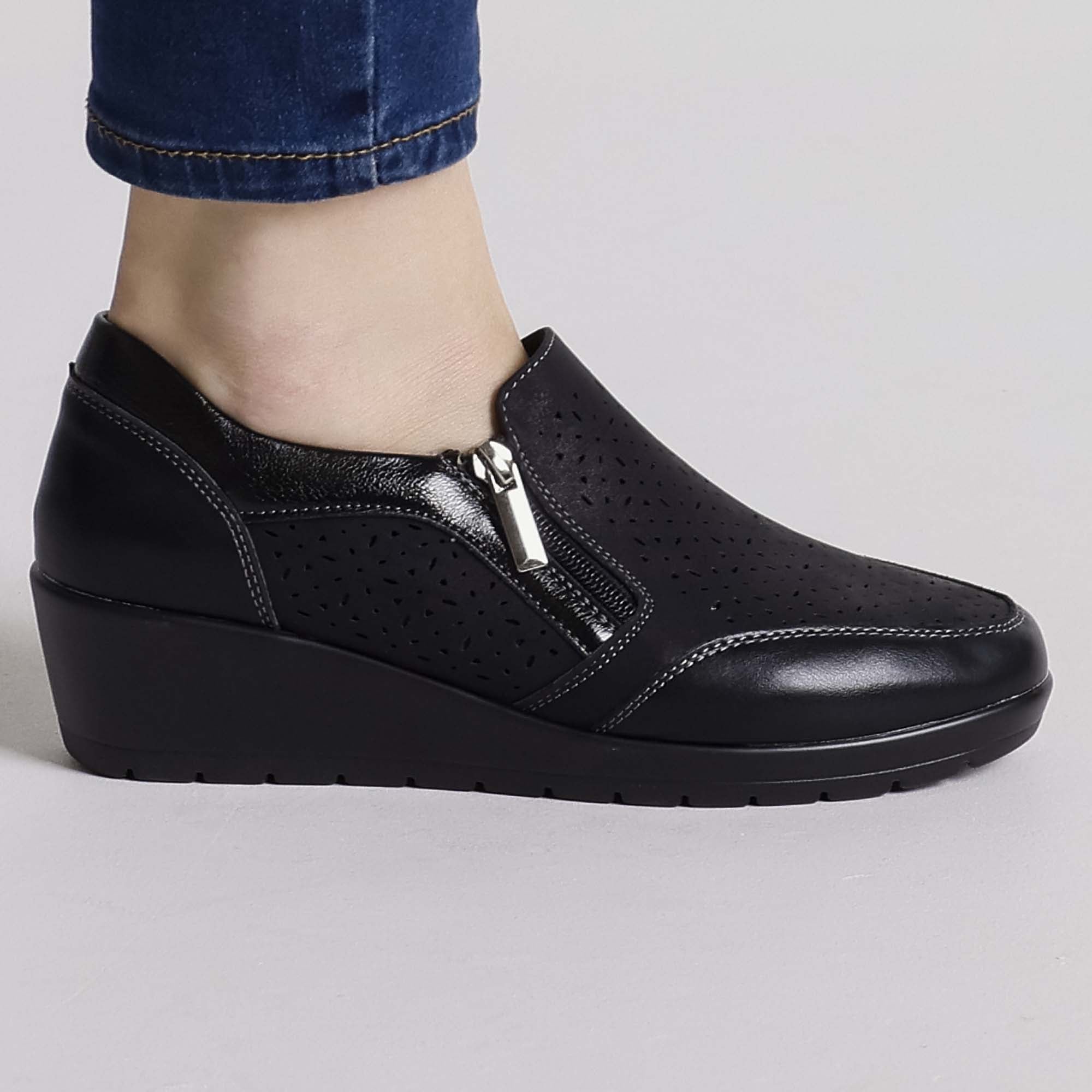 Lea - Scarpa comoda con zeppa