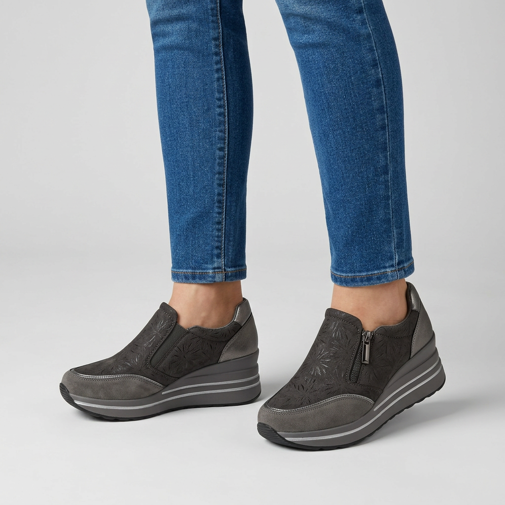 Morena - Sneakers comoda donna con zeppa
