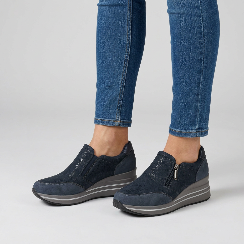 Morena - Sneakers comoda donna con zeppa