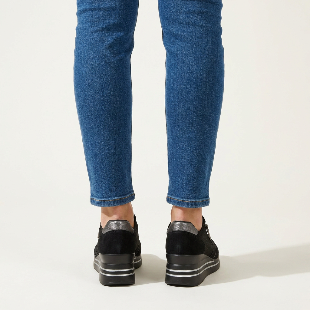 Morena - Sneakers comoda donna con zeppa
