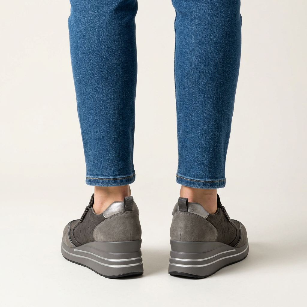 Morena - Sneakers comoda donna con zeppa