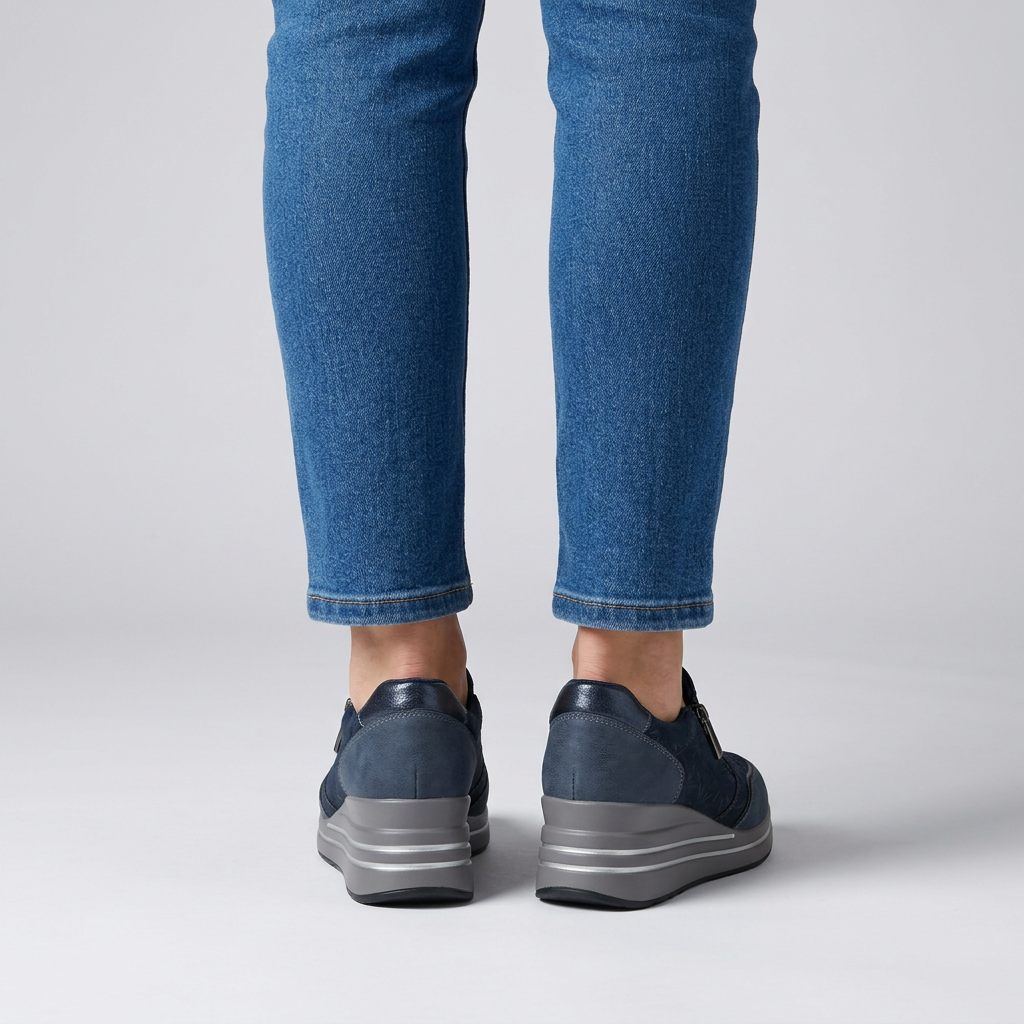 Morena - Sneakers comoda donna con zeppa