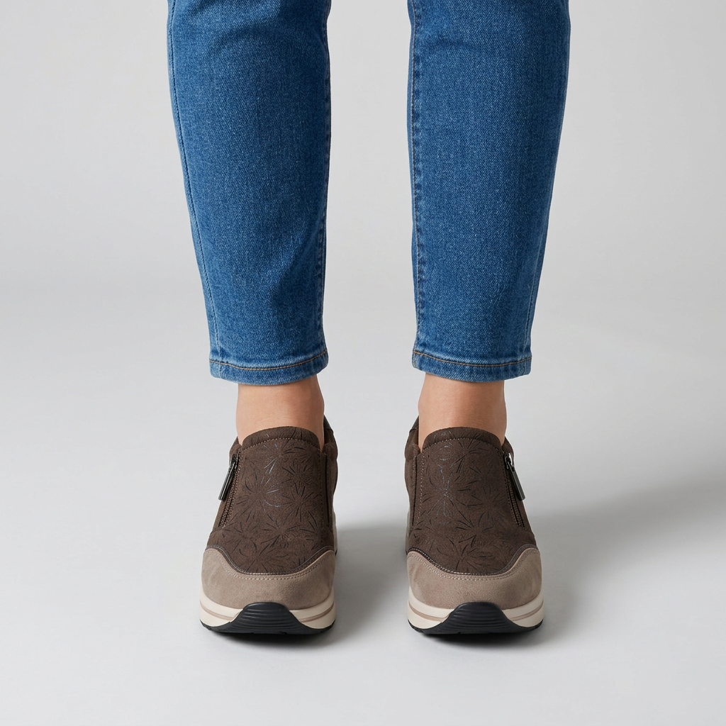 Morena - Sneakers comoda donna con zeppa