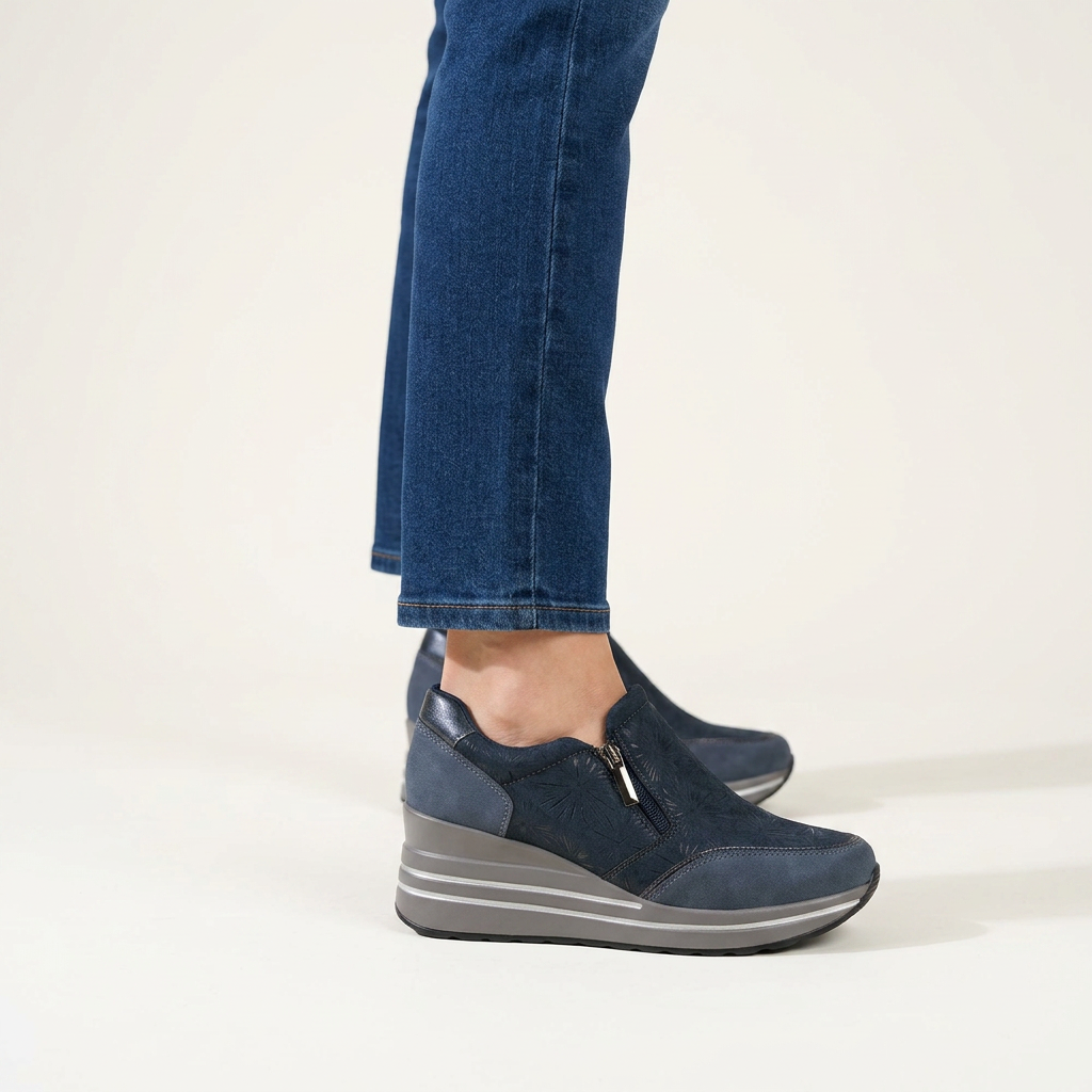 Morena - Sneakers comoda donna con zeppa