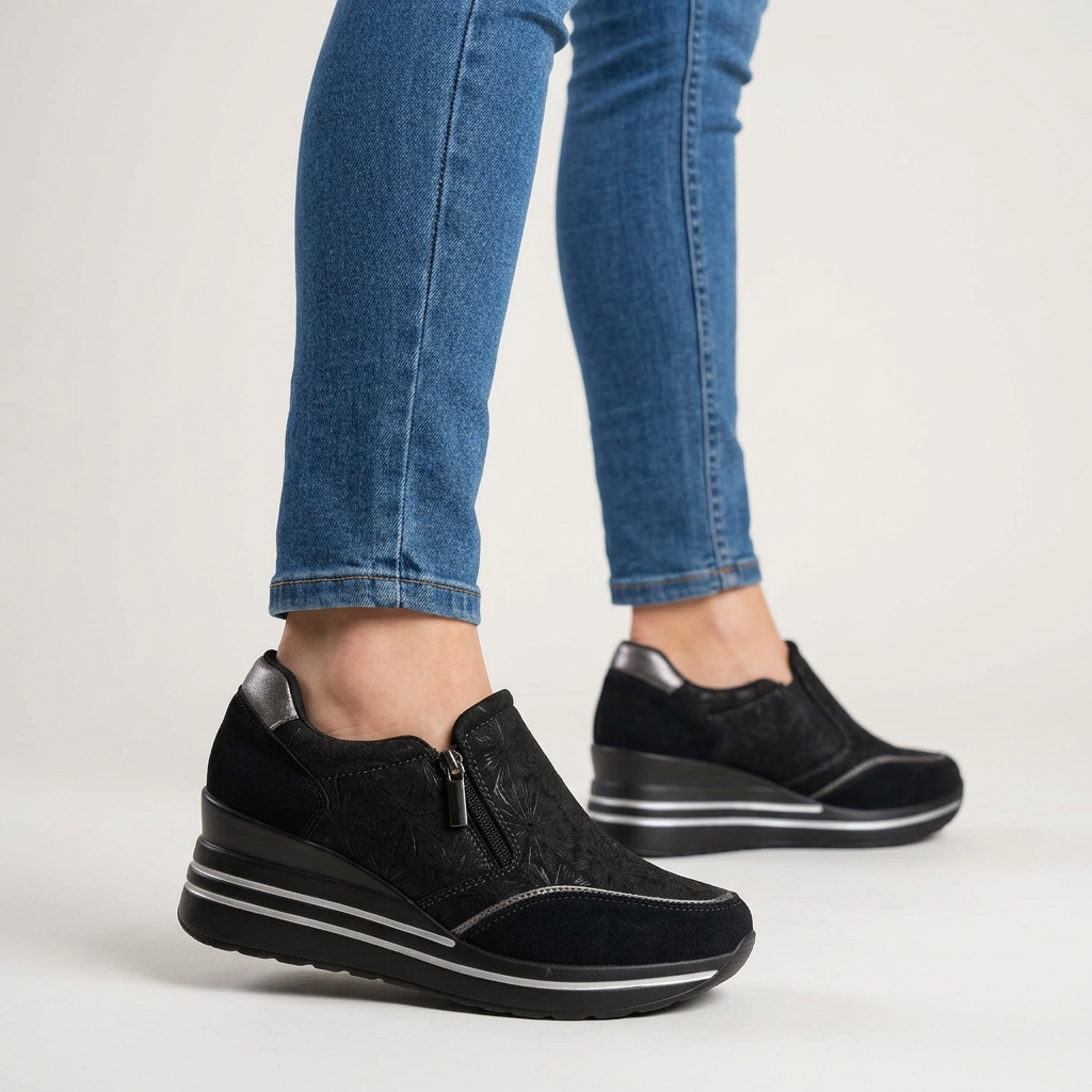 Morena - Sneakers comoda donna con zeppa