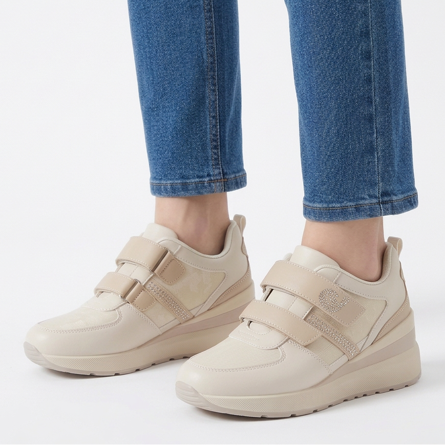 Nayla - Sneakers comfort elastico donna con strappo