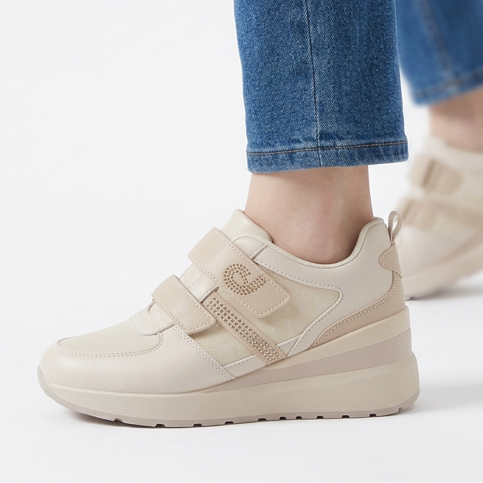 Nayla - Sneakers comfort elastico donna con strappo