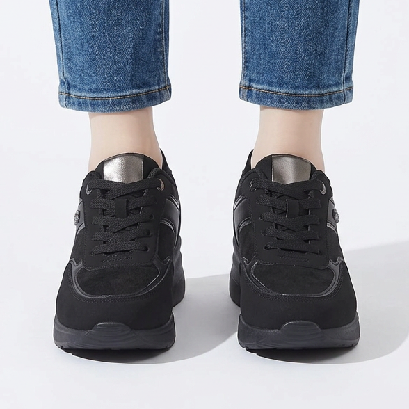 Rosa - Sneaker comoda donna con zeppa