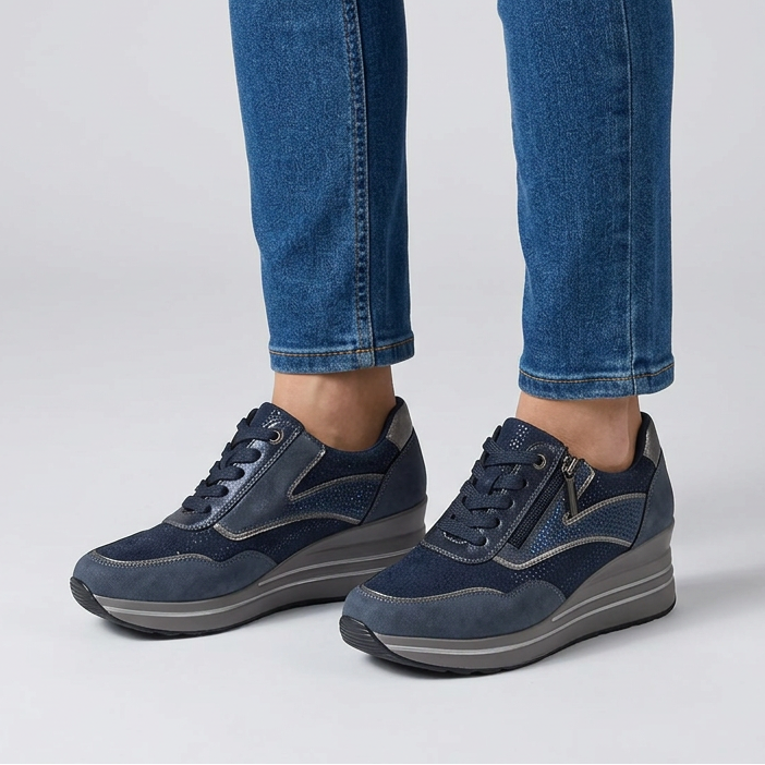 Tosca - Sneakers comoda donna con zeppa