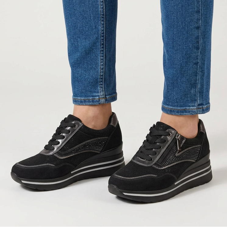 Tosca - Sneakers comoda donna con zeppa