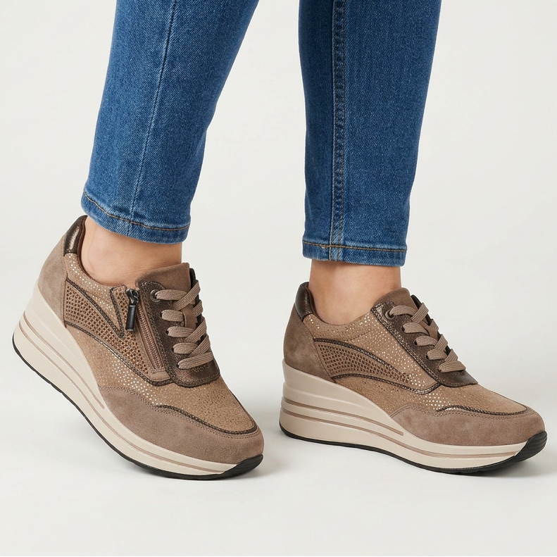 Tosca - Sneakers comoda donna con zeppa