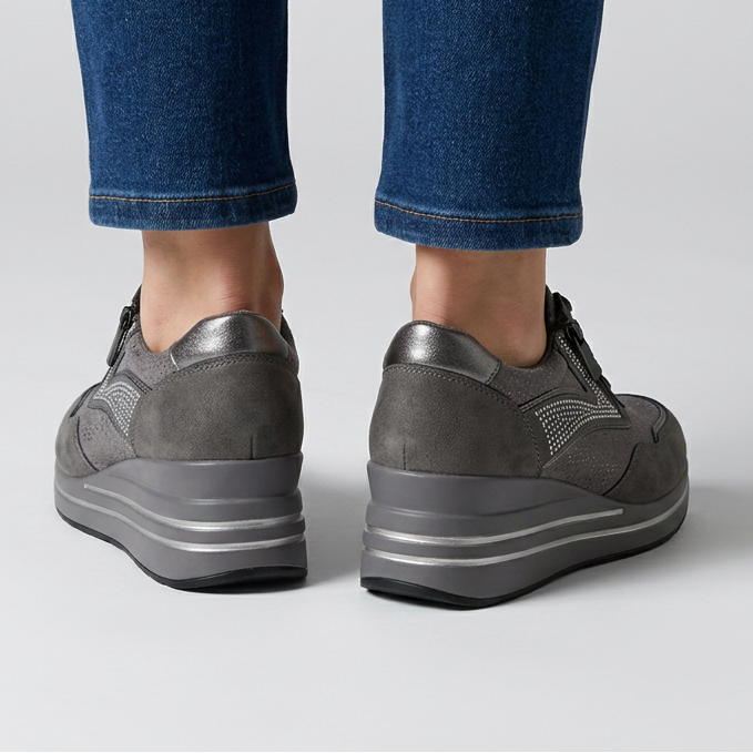 Tosca - Sneakers comoda donna con zeppa
